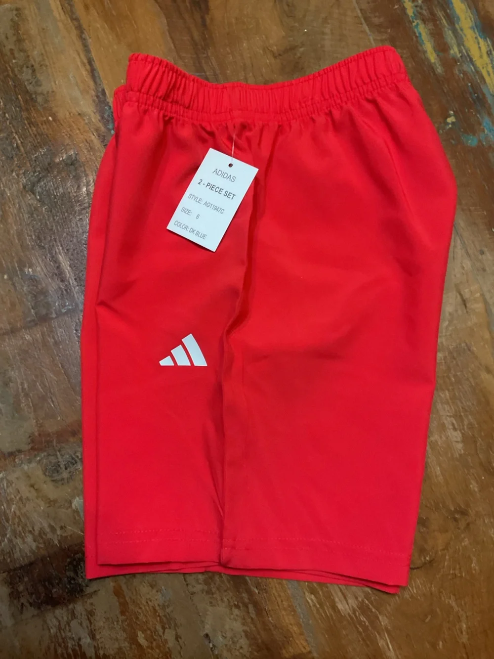 NWT Adidas Boys 2 Piece Shorts Set